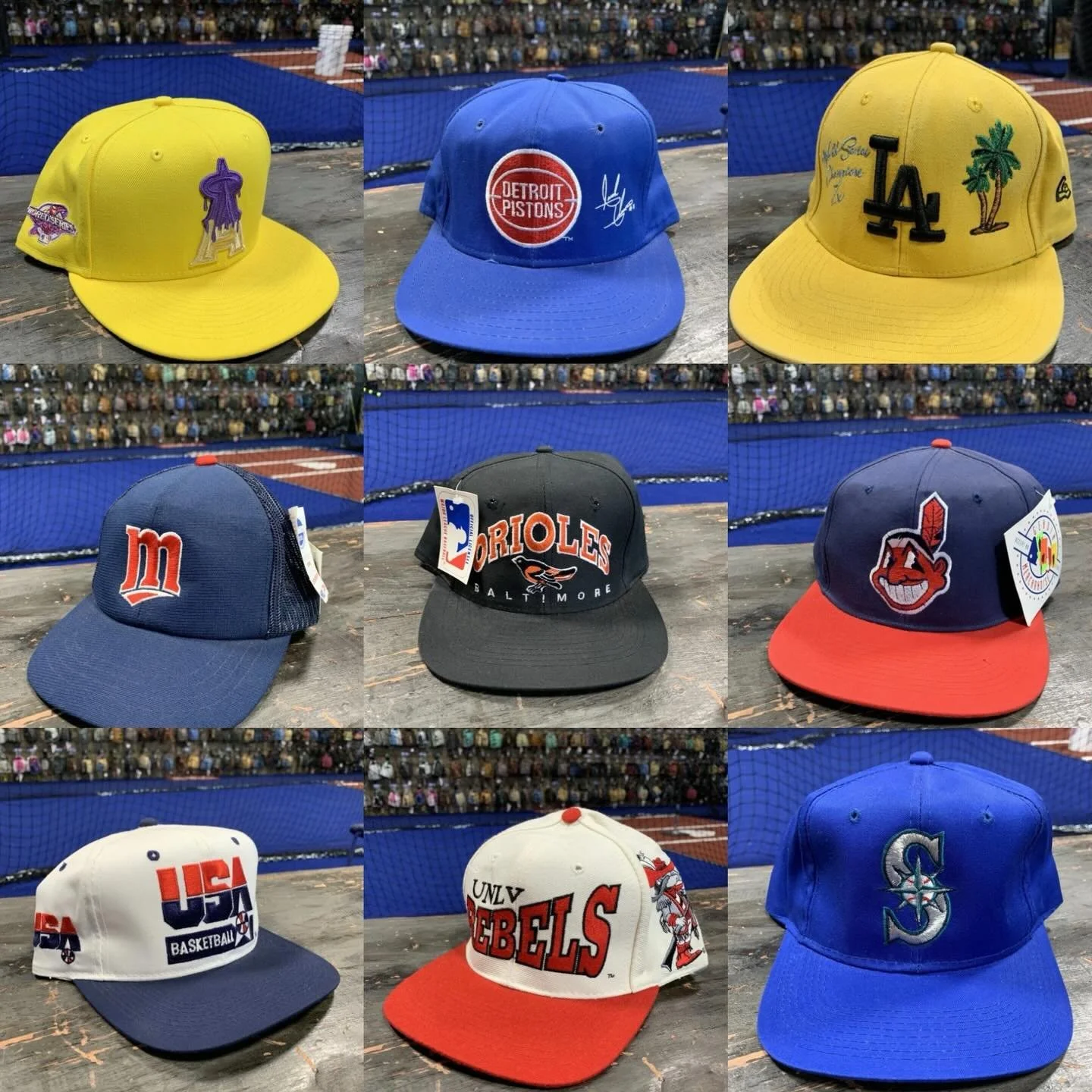 We&rsquo;ve picked up some cool vintage hats at the store lately.  All new, some with original tags and some without.  Which is your favorite? 😍