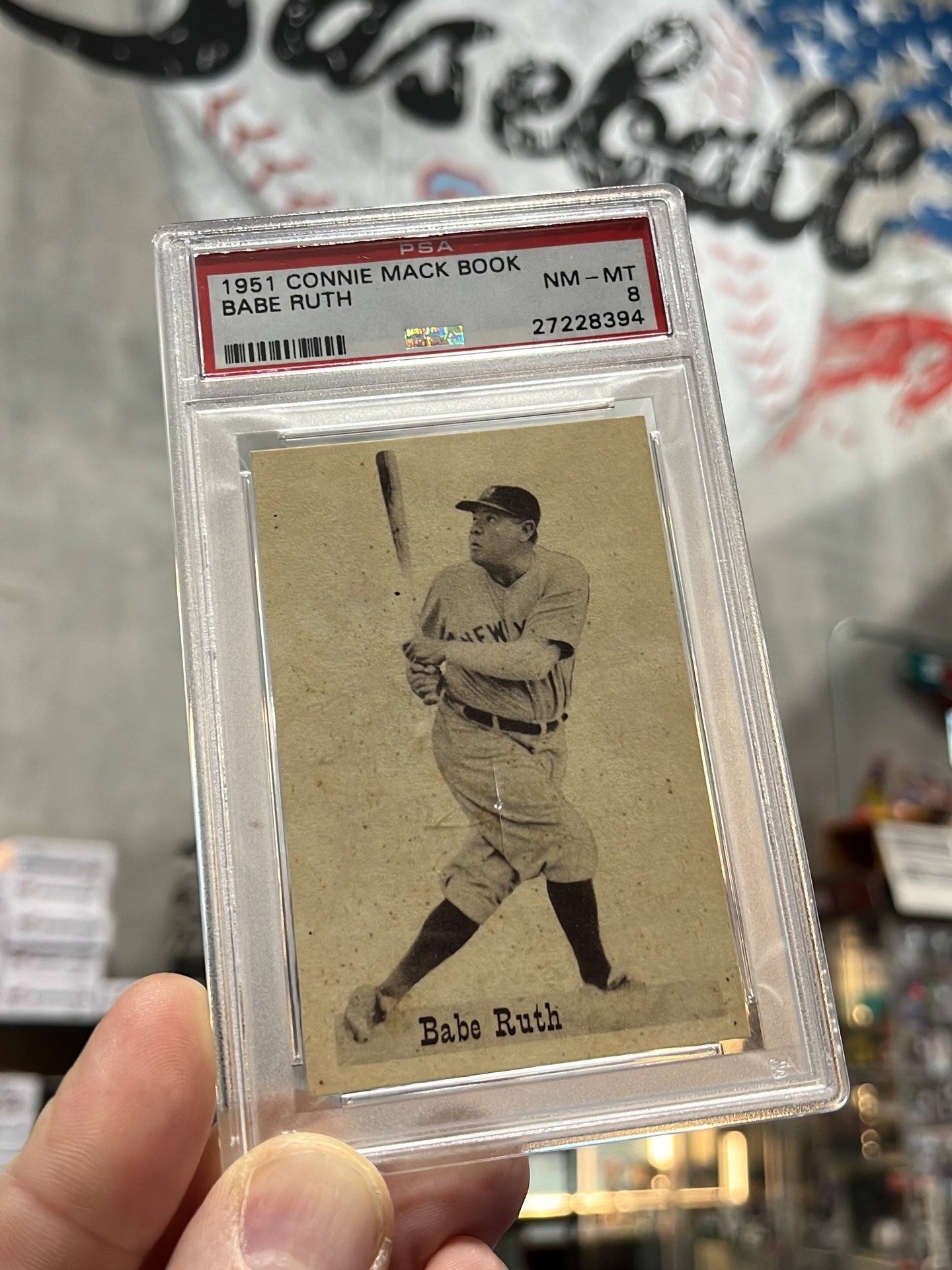 With a total PSA population of 23 (this PSA 8 is a pop 2) this is one of the rarest Babe Ruth cards. Always love seeing this stuff come into the shop!