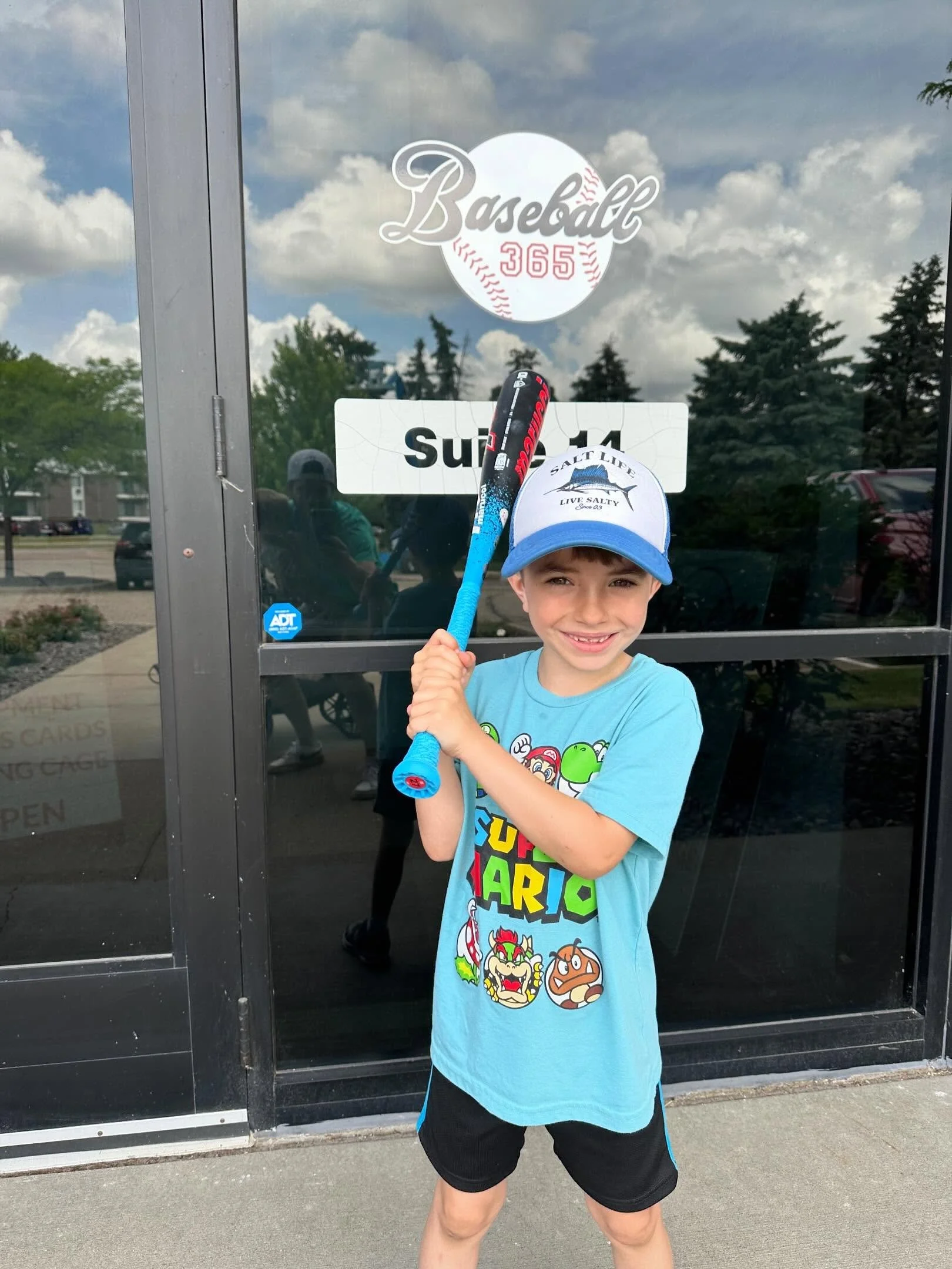 Tristan was happy with his new bat, and was hitting some balls hard in the cage.  Thanks for choosing Baseball 365, and have a fun season, Tristan!