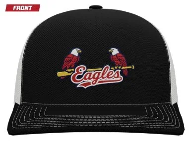 Pacific Headwear Contrast Stitch Trucker Snapback - Black/White