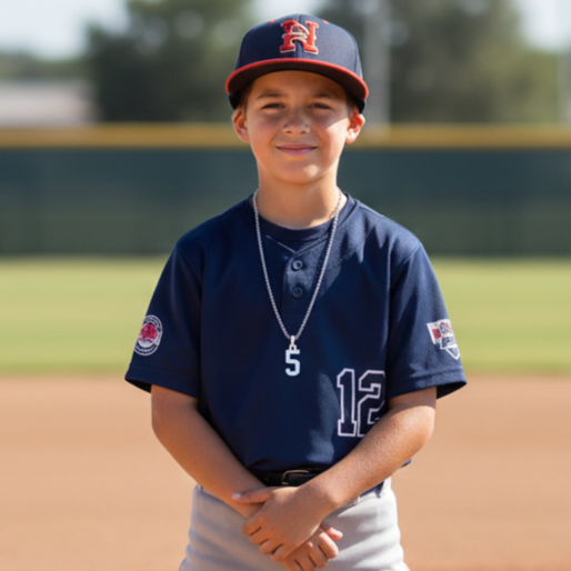 Stainless Steel Number Pendant Necklace