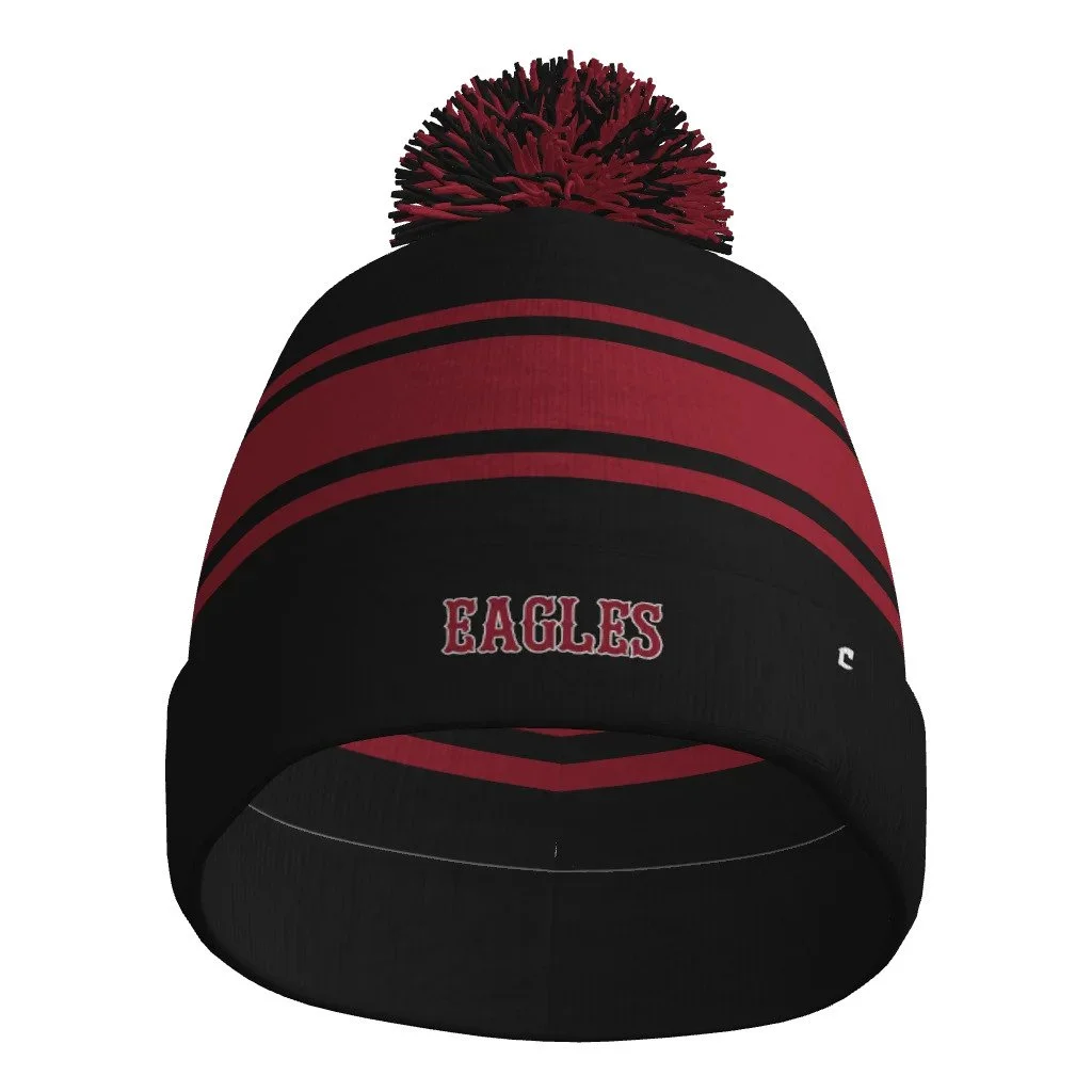 Playoff Beanie w/Pom - Red/Black