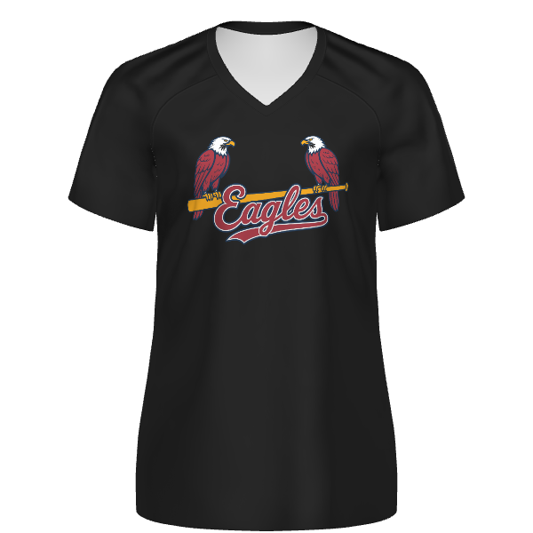 High Five Ladies FreeStyle Sublimated Turbo V-Neck - Black