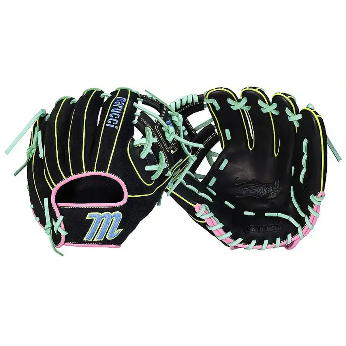 Marucci Oxbow Series 43A2 11.5" Infield Baseball Glove - Black/Highlighter - MFG4OX43A2
