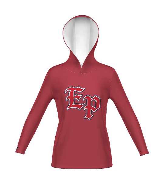 Holloway Ladies FreeStyle Sublimated Cotton-Touch Poly Hoodie - Red