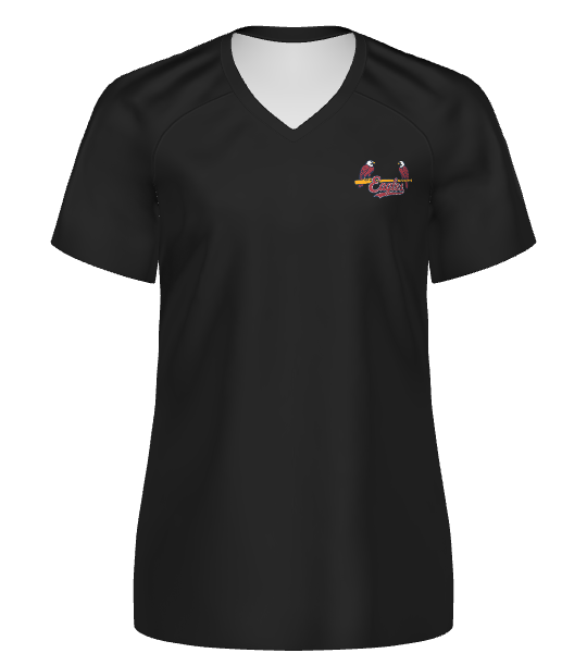 High Five Ladies FreeStyle Sublimated Turbo V-Neck - Black