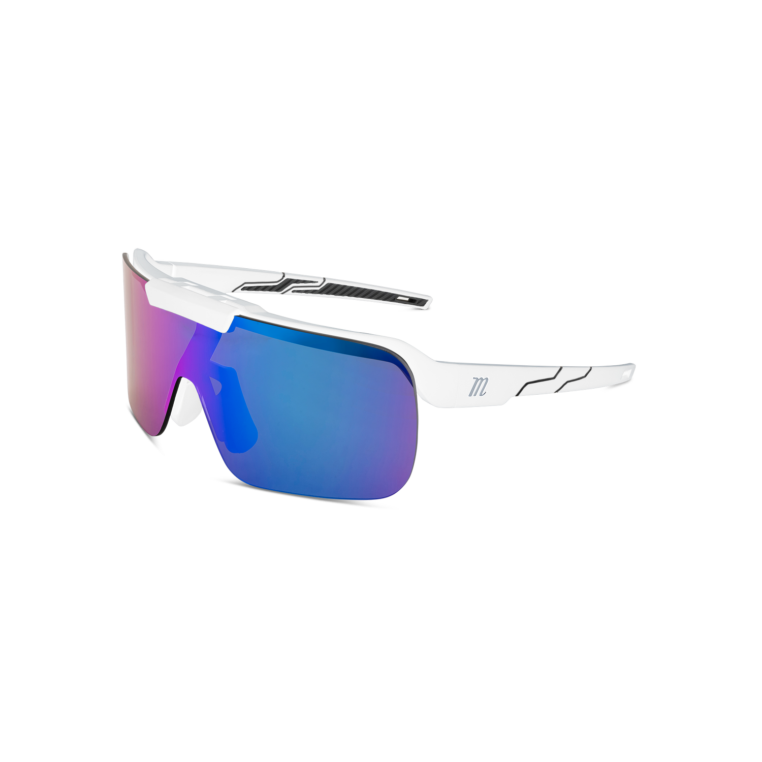 Shield-Flip Performance Sunglasses - White — Baseball 365