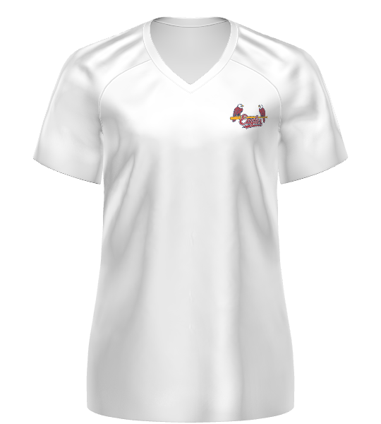 High Five Ladies FreeStyle Sublimated Turbo V-Neck - White