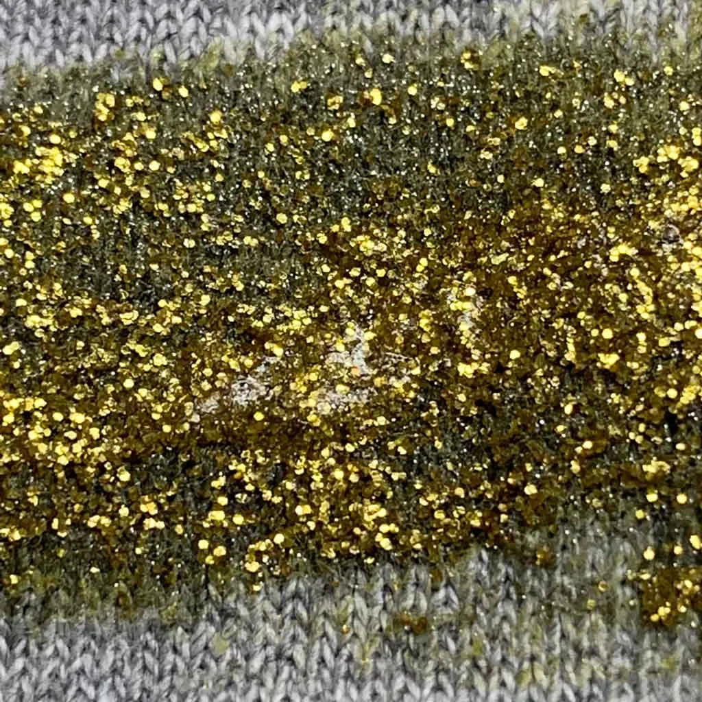 GOLD GLITTER INK (prints like: transparent gold ink with larger gold metallic flakes)