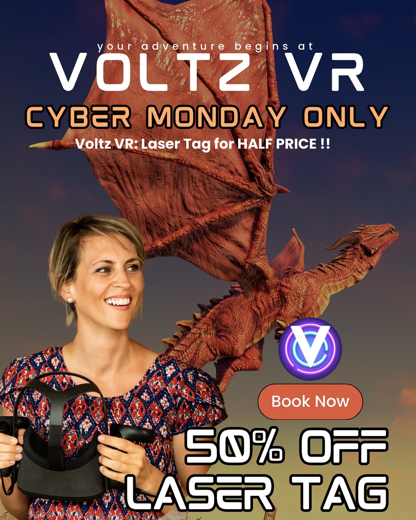 50% off VR Laser Tag!?! 🤯 RUN don&rsquo;t walk to the link in our bio to book your adventure today 

This deal won&rsquo;t last so take advantage of this incredible offer now! 

#VR #Orangecountylasertag #heOC #thingstodoinOC #secretLA #lasertag