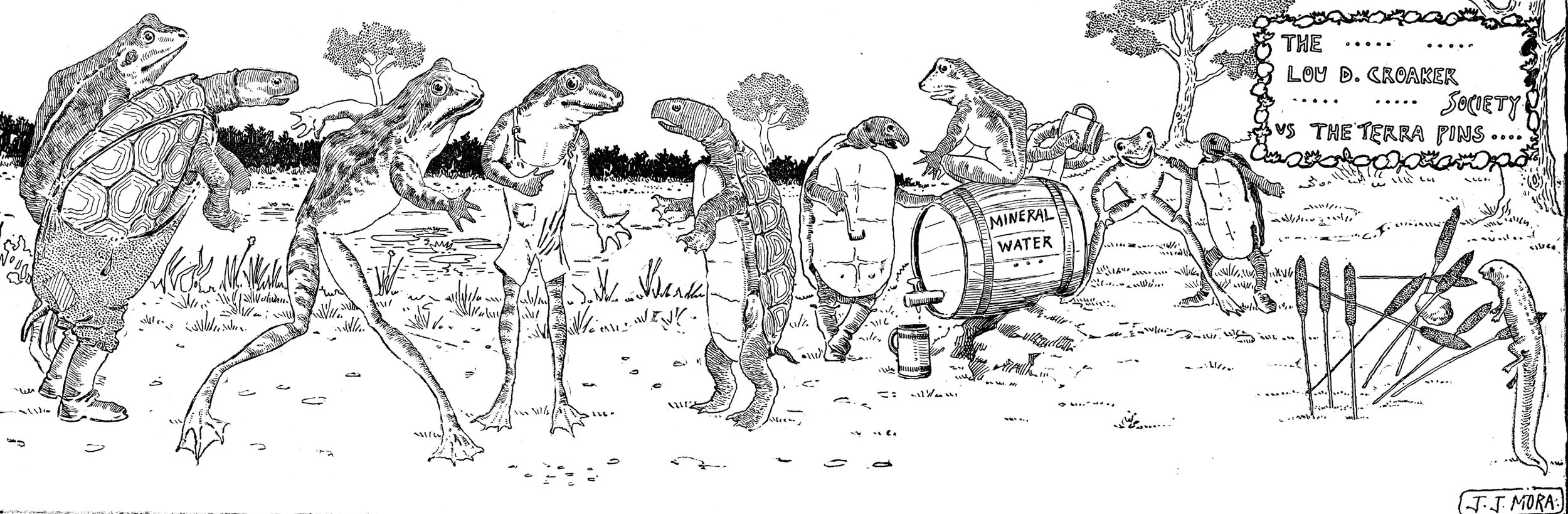 Jo Mora, drawing from the Boston Herald , 1899. Used with permission of jomoratrust.com .