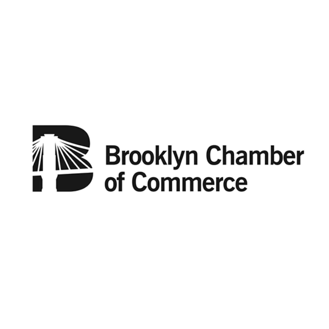 Brooklyn Chamber of Commerce logo with a stylized 'B' and a bridge graphic.