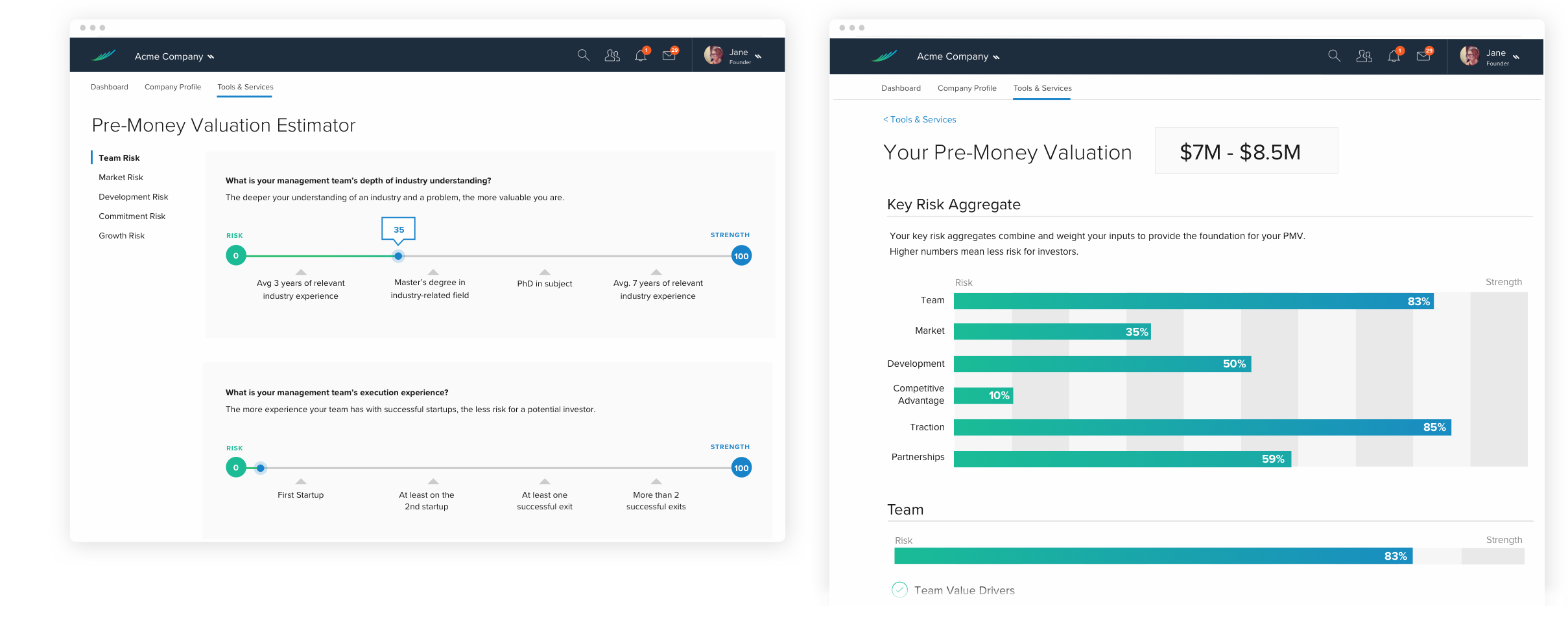 Pre-money valuation calculator