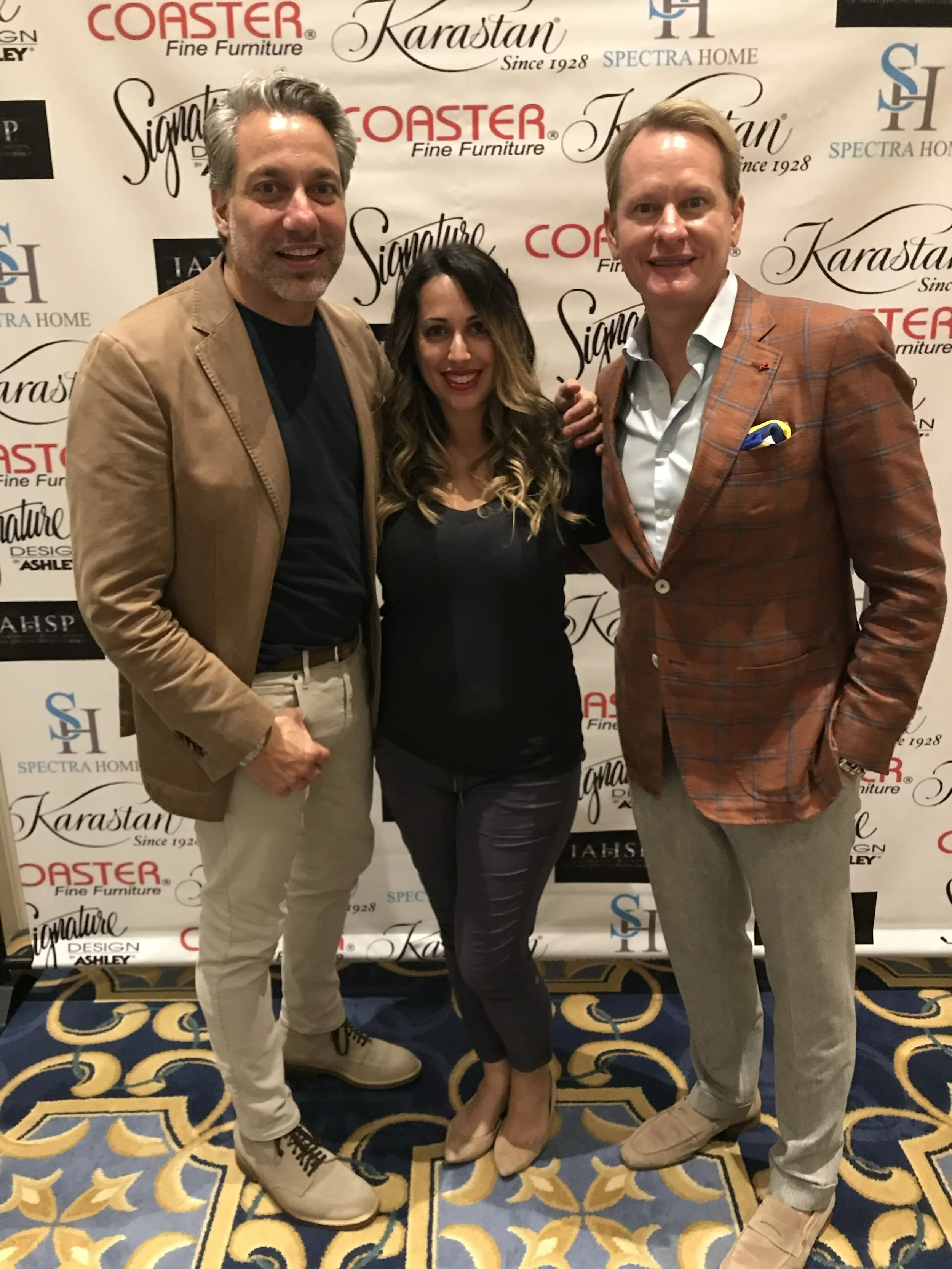 Tom Filicia and Carson Kressley with Chris Cartwright