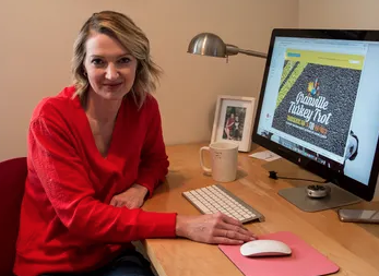 Robin Whittington, Art Director / Principal Little Birdie Branding LLC, a graphic design company based in Granville that provides services including logo design, corporate identity, branding & strategy, marketing & advertising and web design (Photo: Jessica Phelps, Jessica Phelps/The Advocate)