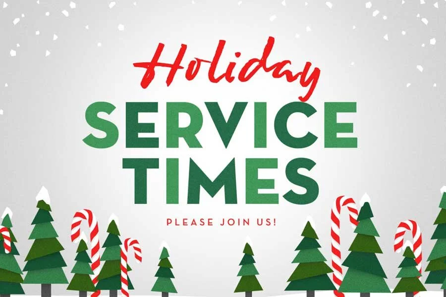 December &amp; Christmas Service Schedule