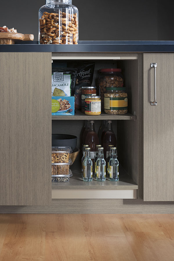 Pull Out Tray Divider - Omega Cabinetry Specialty Cabinets