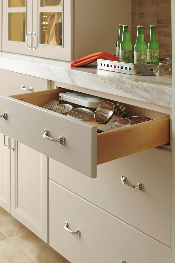 Pull Out Tray Divider - Omega Cabinetry Specialty Cabinets