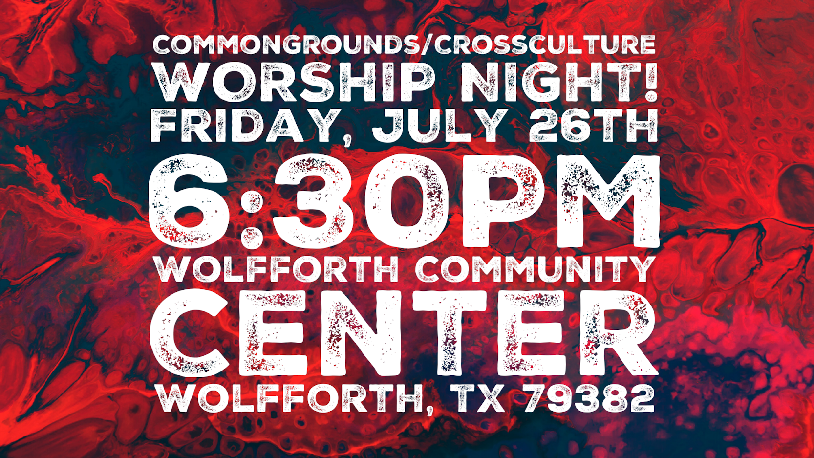 CommonGrounds/Crossculture Worship Night!