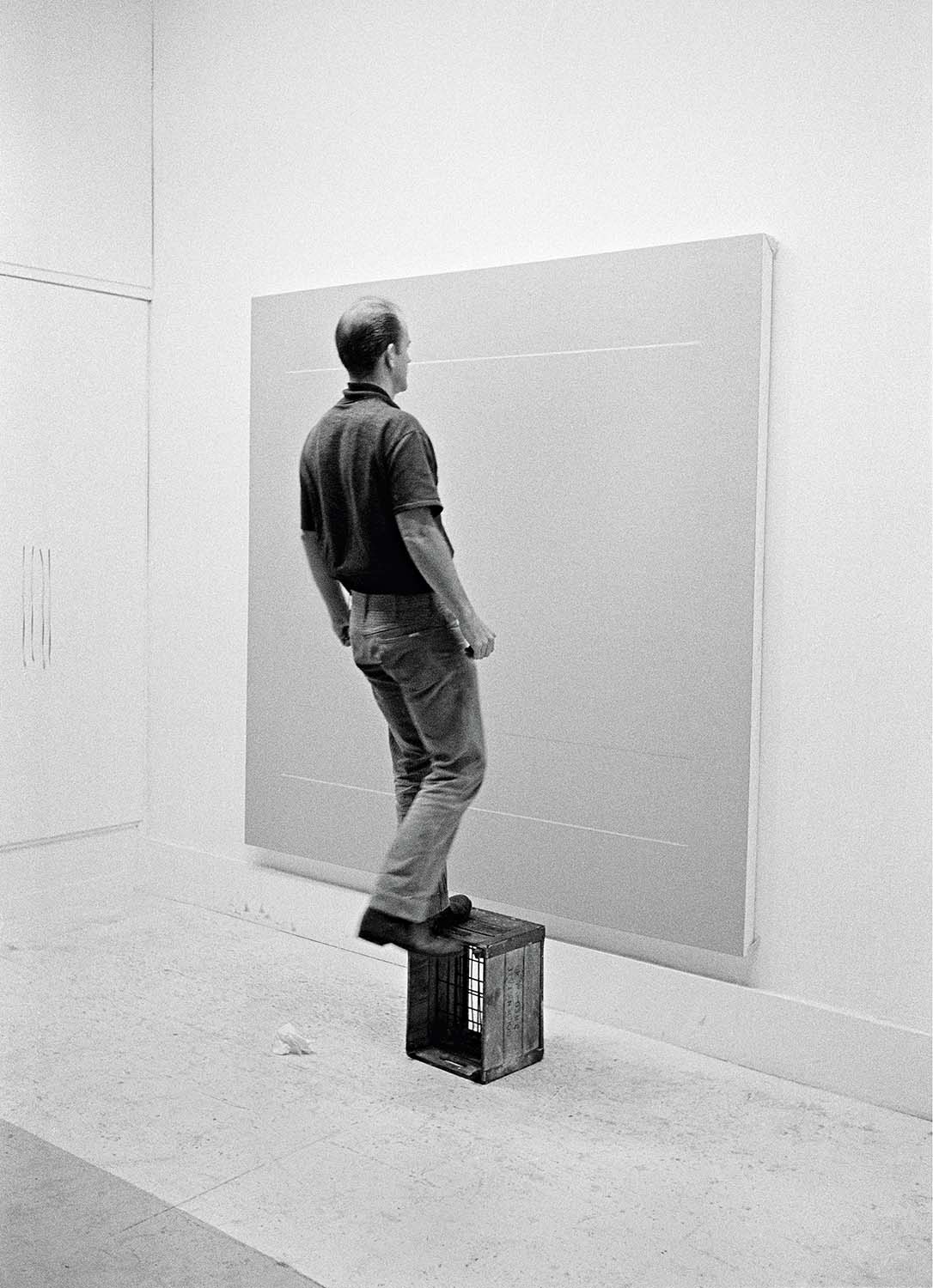  ROBERT IRWIN   Standing on crate, Bob’s studio, Venice, California, 1962  