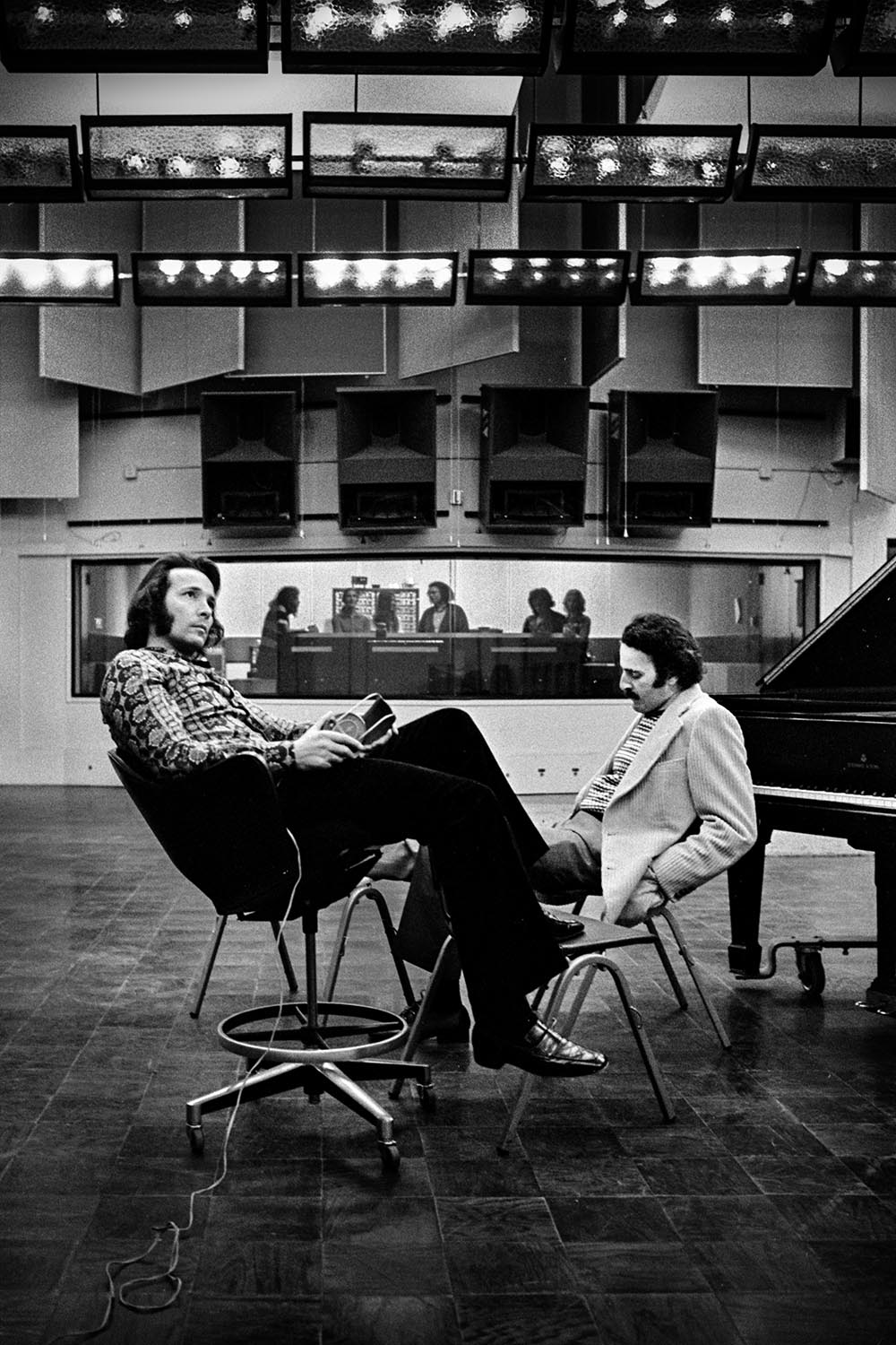  HERB ALPERT and JERRY MOSS     Co-founders of A&amp;M RECORDS, at a recording session, Hollywood, California, 1970    