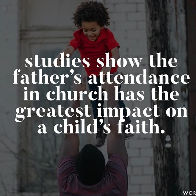 Several studies show a father&rsquo;s attendance at church has the biggest impact on the faith of their children even when the mother doesn&rsquo;t attend. The church has lost men a long time ago and celebrates Mothers Day much more than Fathers Day.