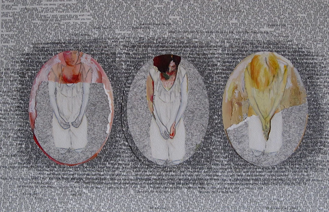 Prayer, acrylic and oil pastel on inkjet print, 2012