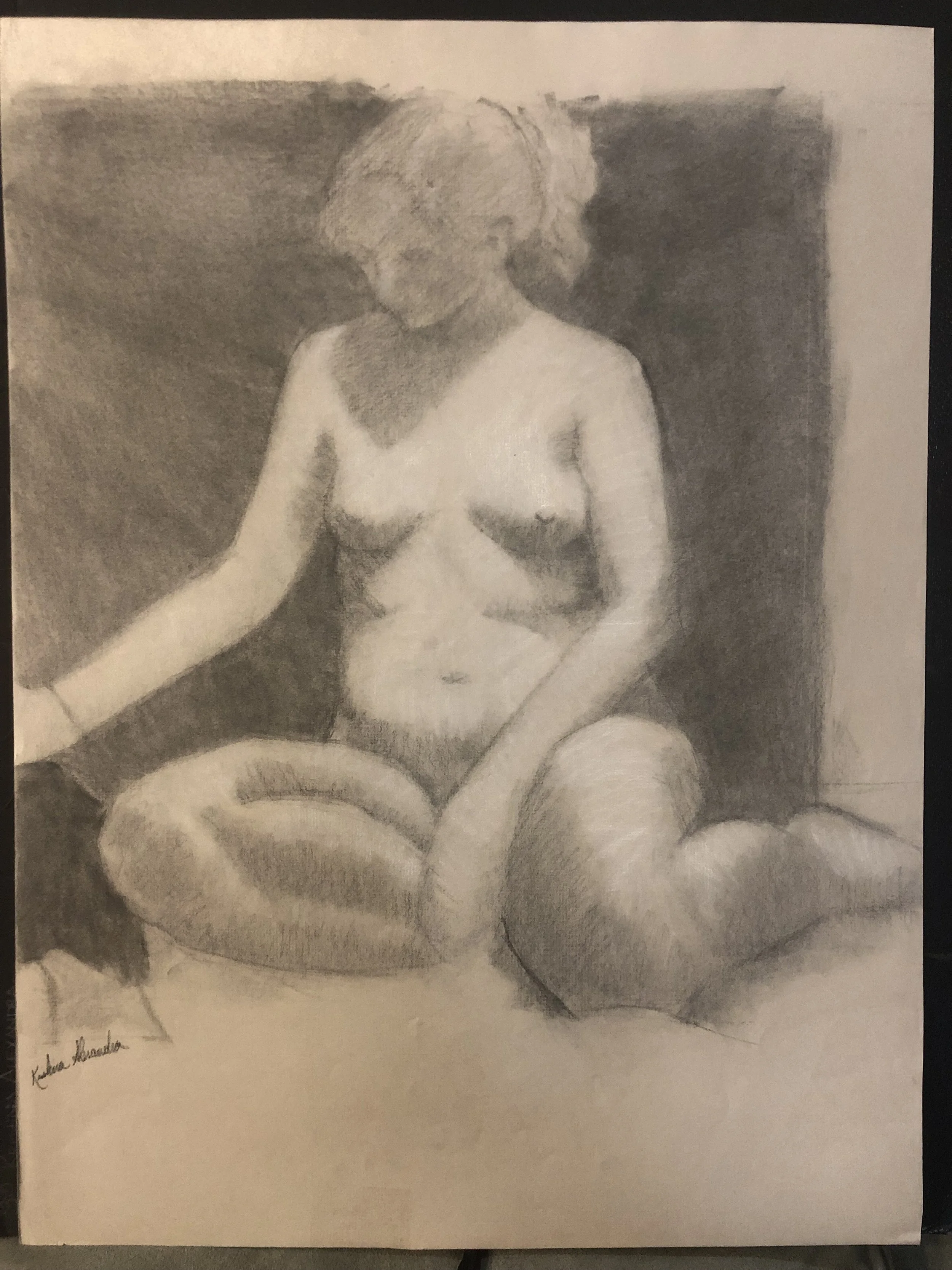 Figure Drawing by Laila al-Sanna' al-Andalusiyya (mka Krishna Alexandra)