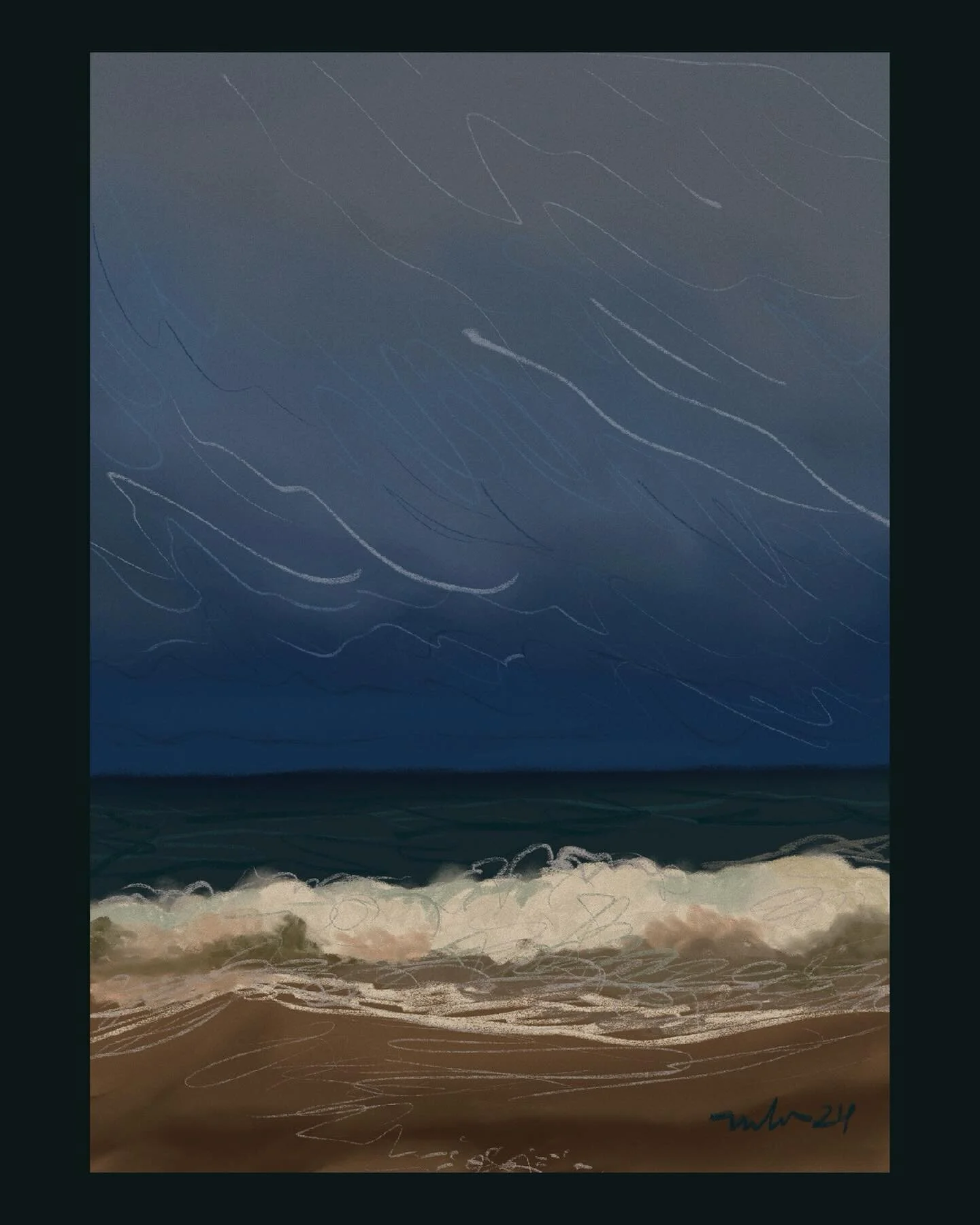 Favorite Places 🌊 Diver&rsquo;s Cove
 
Since the reference photo for this piece was so simple and blurred, I had fun playing with some scribbles to add visual interest. 👀

#meggofavplaces #procreateart #diverscove #lagunabeach #hometownhaunts #nost