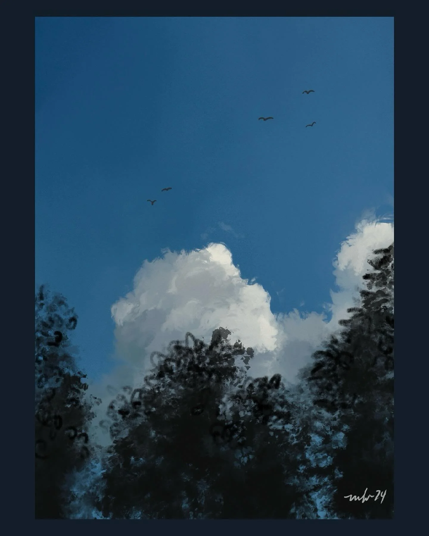 ☁️ Fluffy Clouds, my beloved ❤️ 

Slightly deviated from the reference for this one, just playing with the brushes and having fun :-) I&rsquo;ve been running low on inspiration and motivation to do art lately, sorry I&rsquo;ve been quiet! ☁️

#procre