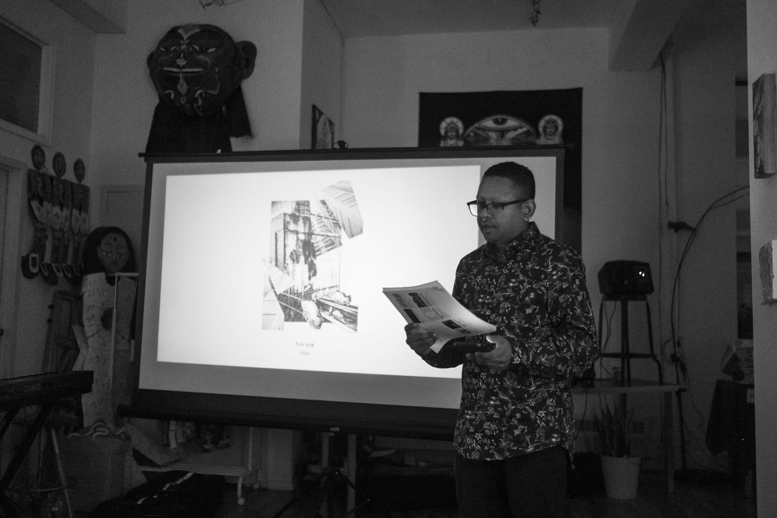 artist talk with Axel Eden, photo by Leonardo March