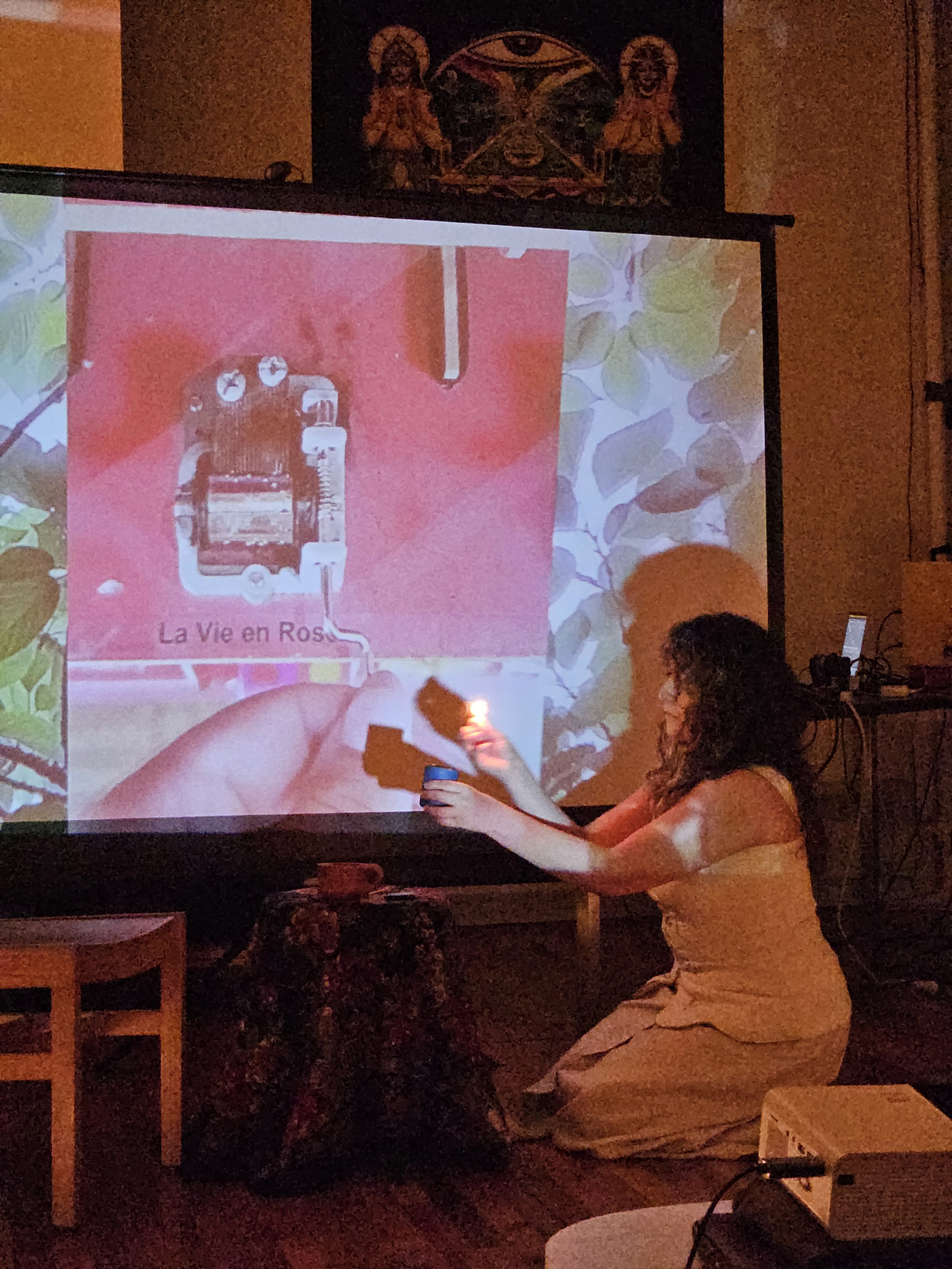 multi-medium performance by Melannie Vásquez Lara