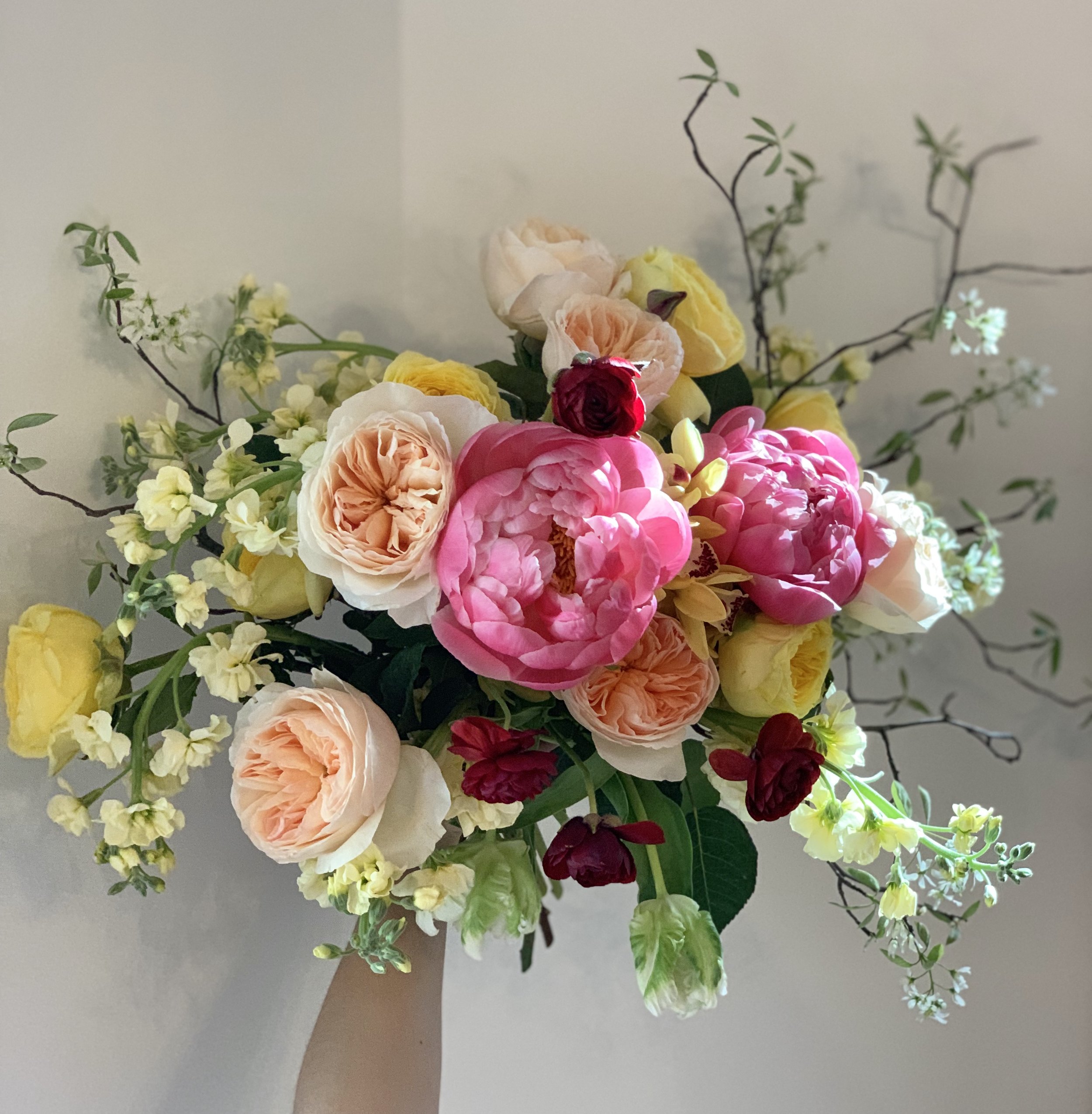 Coral Charm Peony Wedding Bouquet