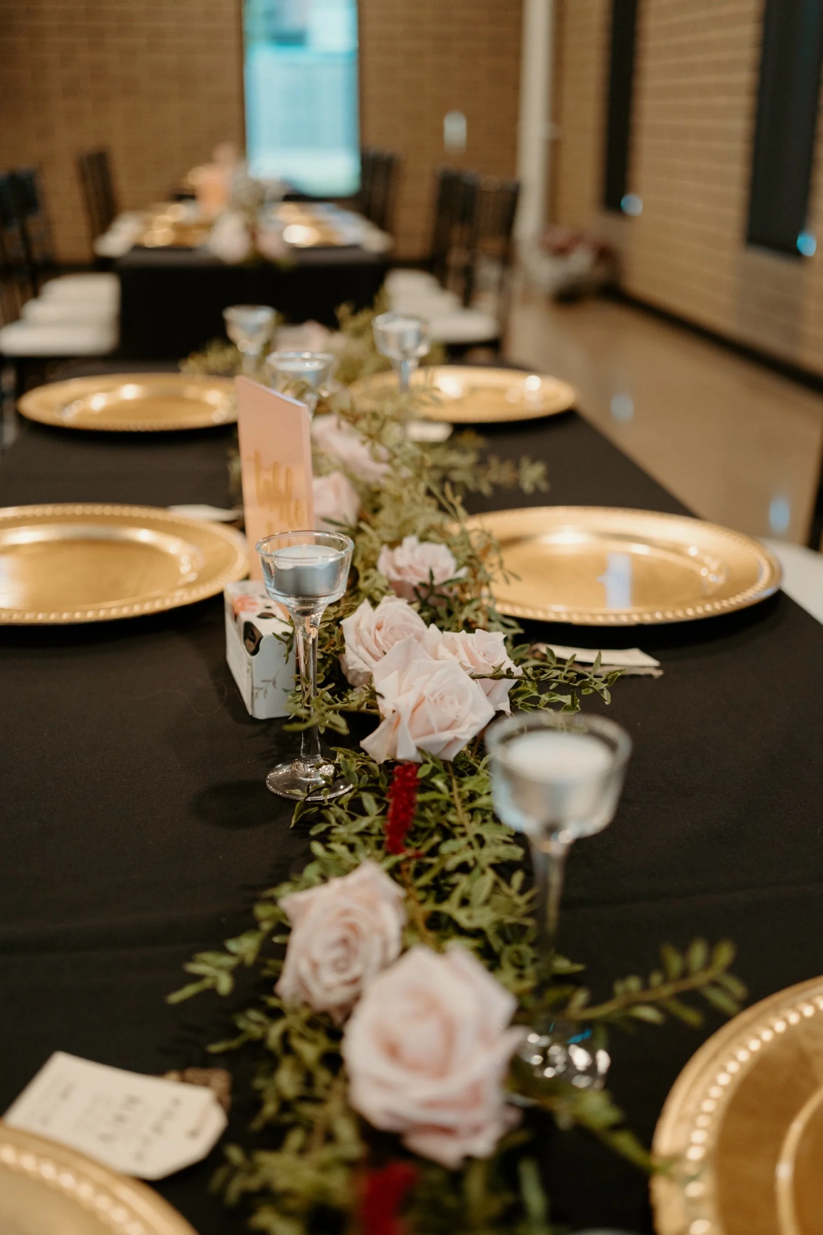 Greenery and pink rose table garland at Port 393 by WS Floral.jpeg