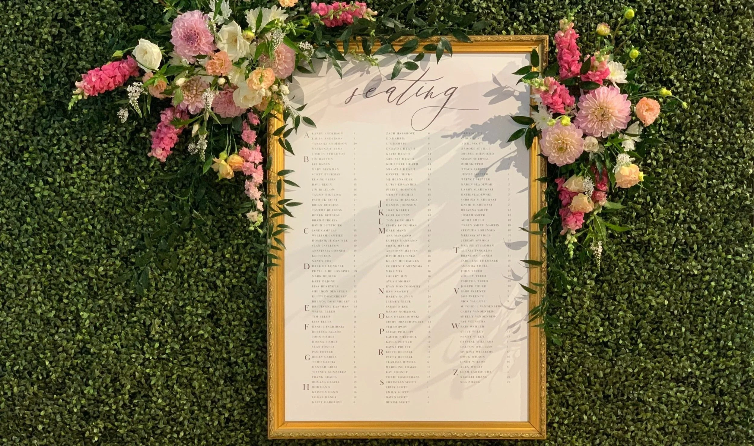 Your Wedding Day Signage and Flowers