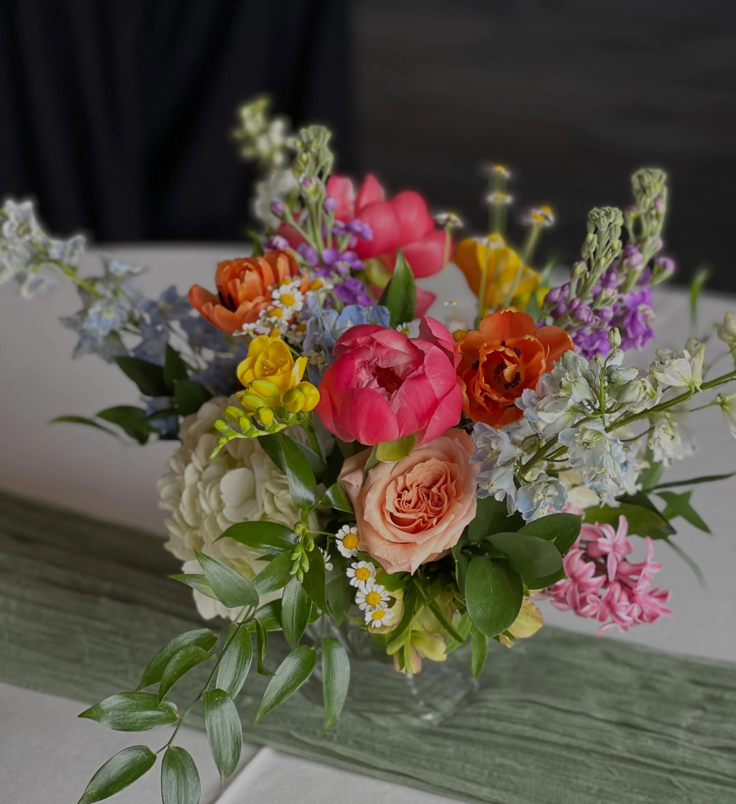 Just love this vivid color palette for a spring wedding. Coral Charm peonies are always a favorite this time of year!