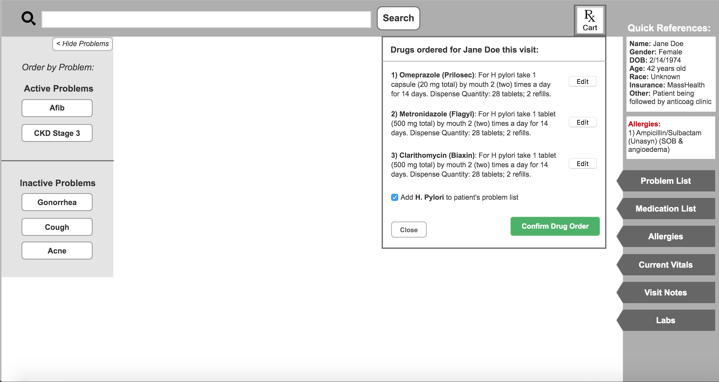 Prototype - Confirm Drug Order