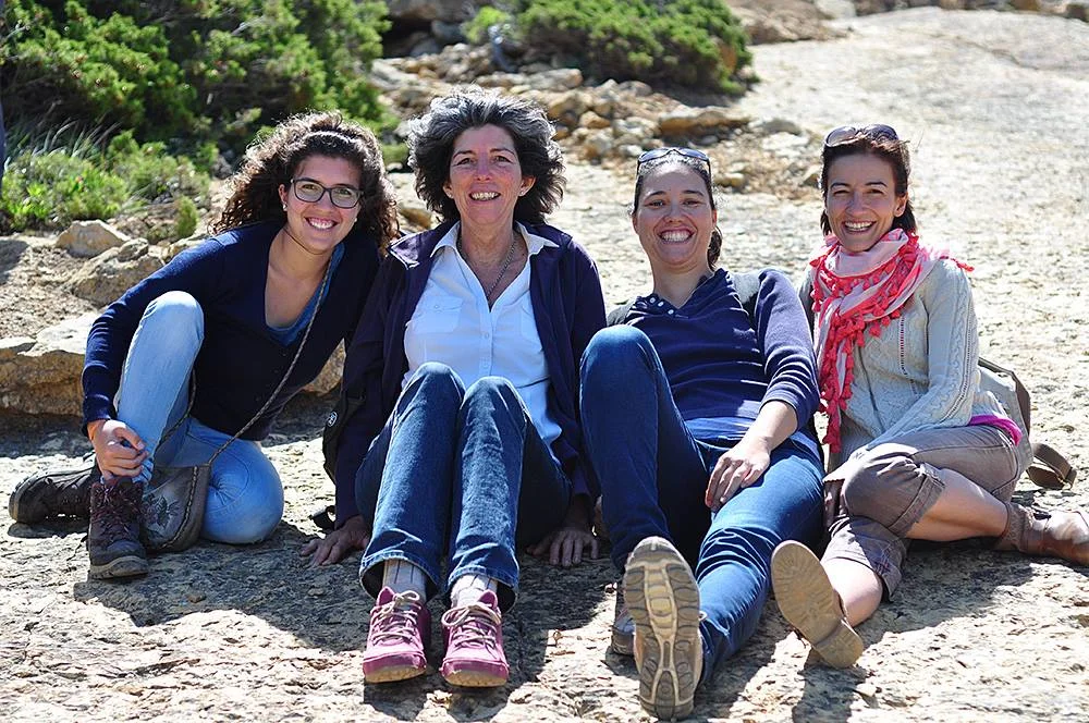 Inês (second from left) and her team: Ticha, Patrícia and Filipa.