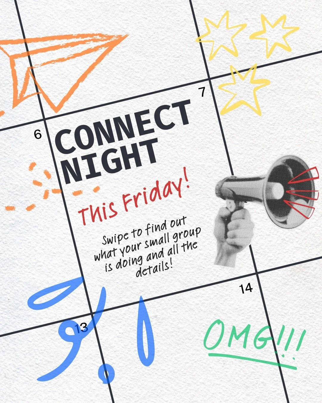 Who has recovered post camp?

Well, your leaders are looking forward to spending the night with you on Friday in your small groups for our connect night!!!

Swipe to see what your group is doing, and if you have any questions or need the address, mes