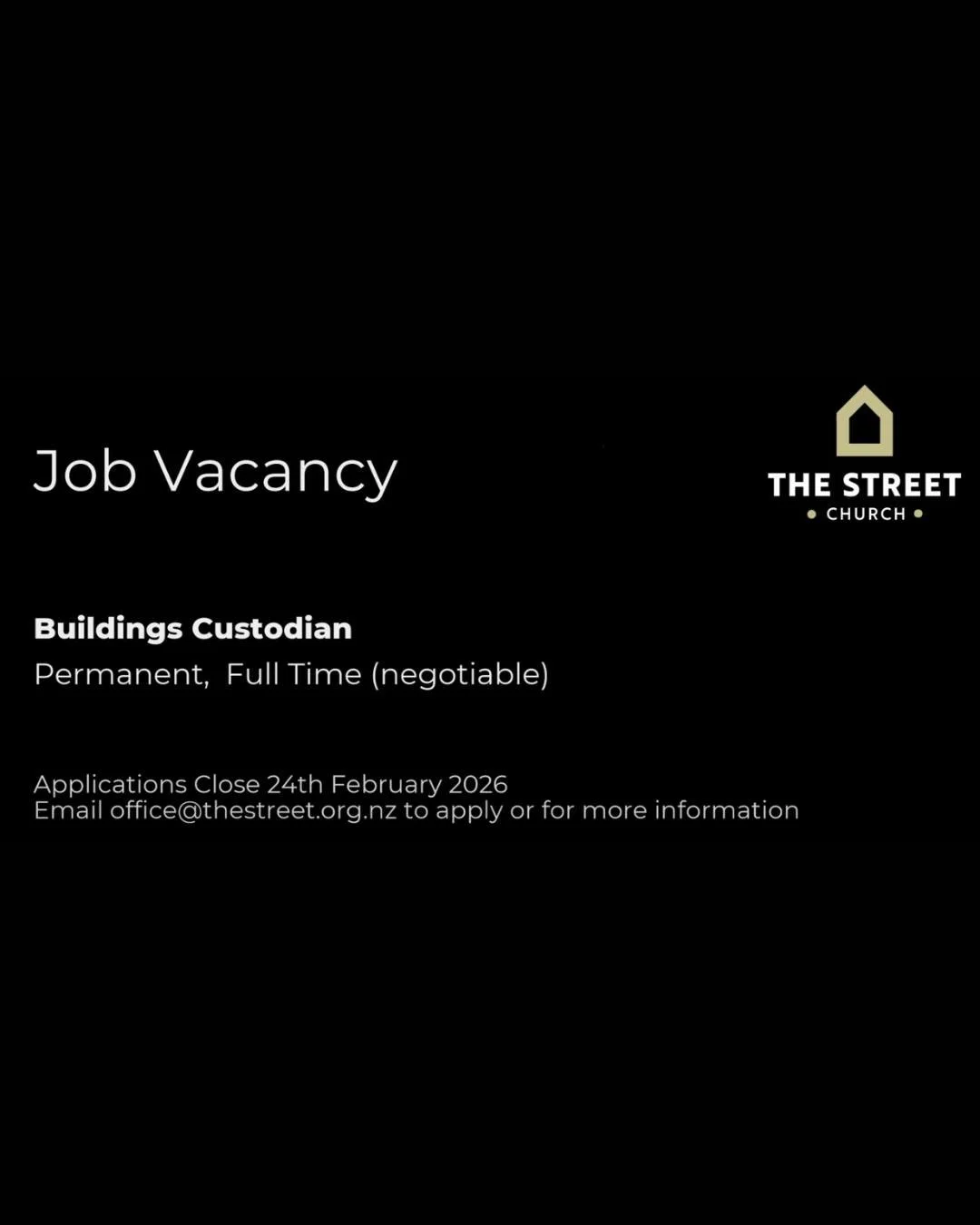 At The Street we have a team of dedicated staff members who support our Locations in many different roles. 

We are looking for a Buildings Custodian for a full-time (negotiable), permanent position. Working as a valued part of the Operations Team, t