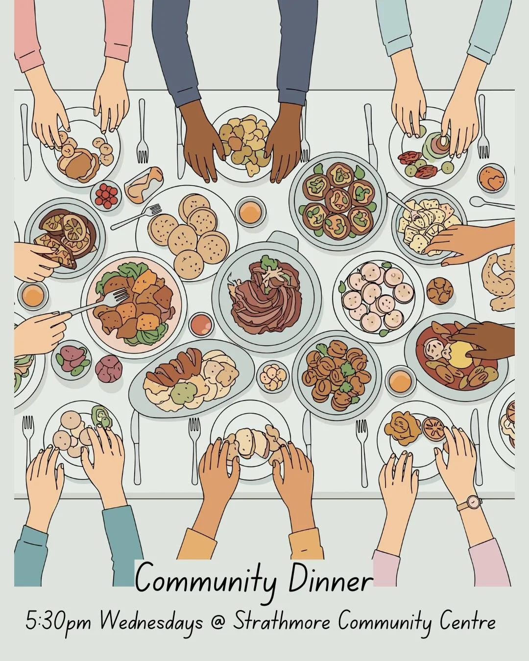 Every Wednesday, at Strathmore Community Centre, we run a free dinner for our local community to bless the people of these suburbs and anyone is welcome to attend. If you&rsquo;d like to help with this, even if it&rsquo;s just occasionally, please ge