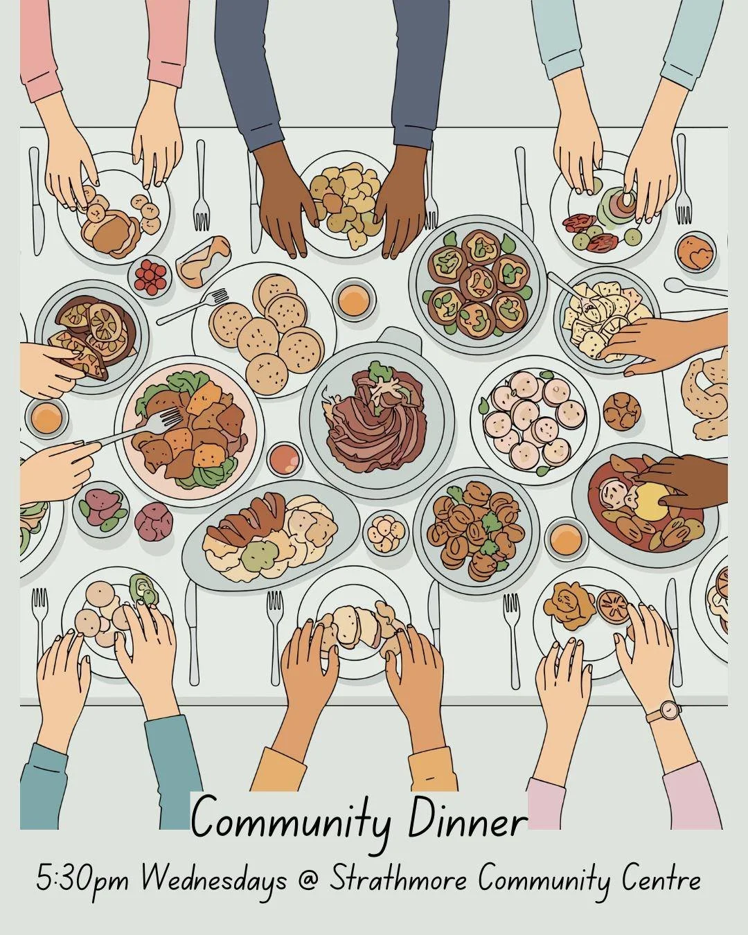 Every Wednesday, at Strathmore Community Centre, we run a free dinner for our local community to bless the people of these suburbs and anyone is welcome to attend. If you&rsquo;d like to help with this, even if it&rsquo;s just occasionally, please ge
