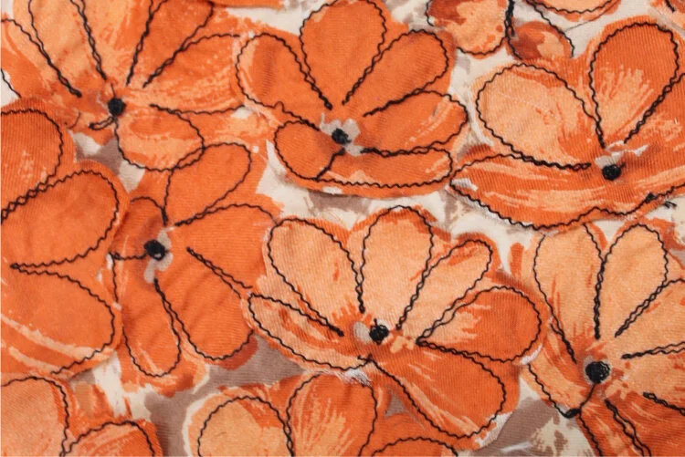 Embroidered textile design with Jayne Emerson