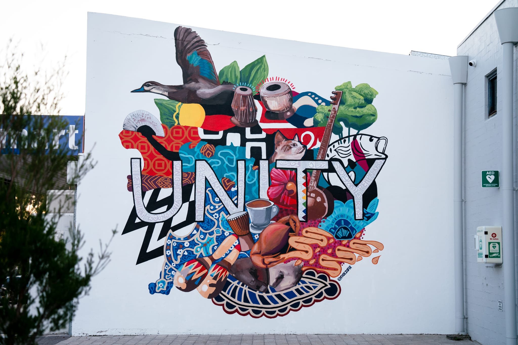 Community UNITY mural @ HILLVIEW cultural hun