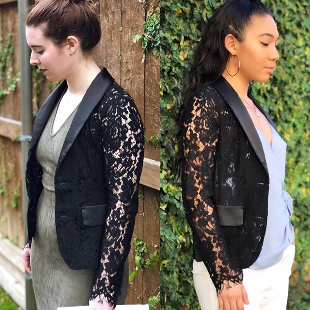 FAVORITE / RESTOCKED $62 Black Lace Floral Blazer 
Available - S, M, L 
Dolls... your favorites pieces are back in stock and just in time for spring! 
#restocked #favorite #blazer #lace #classic