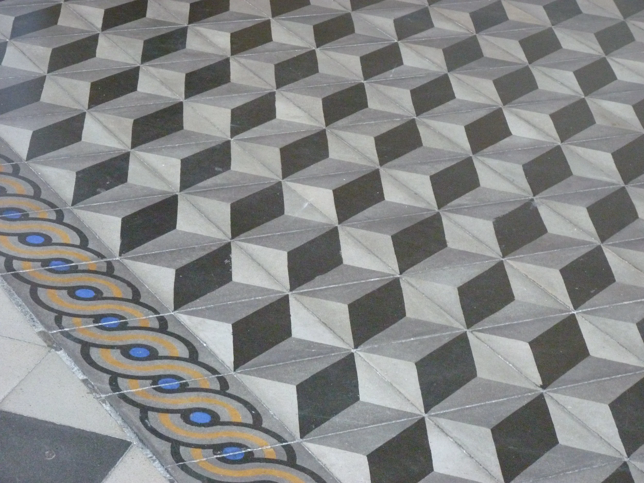 Floor tile in church
