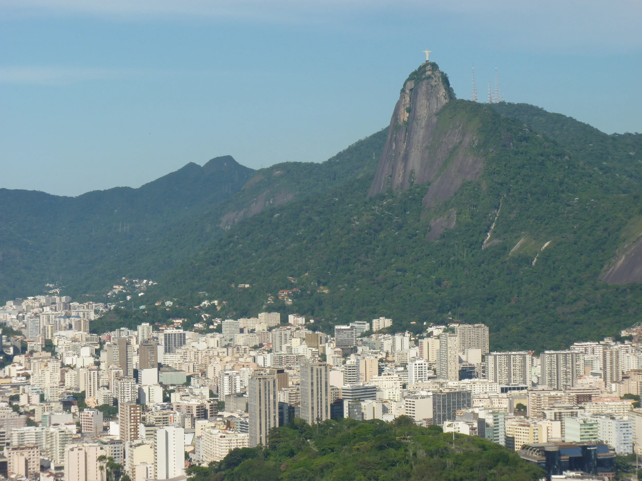 Corcovado Mountain with city below