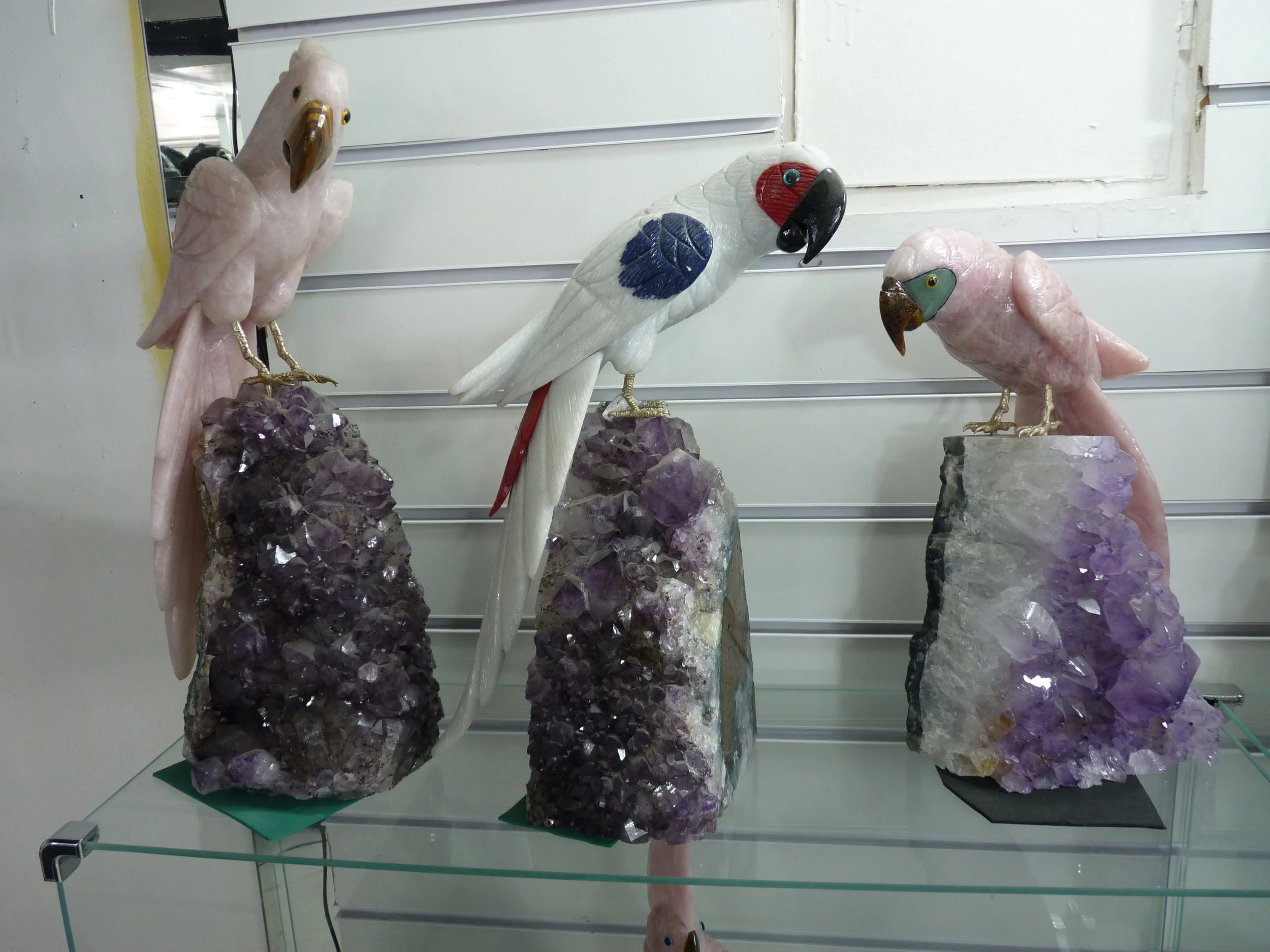 Amethyst and Carved Stone