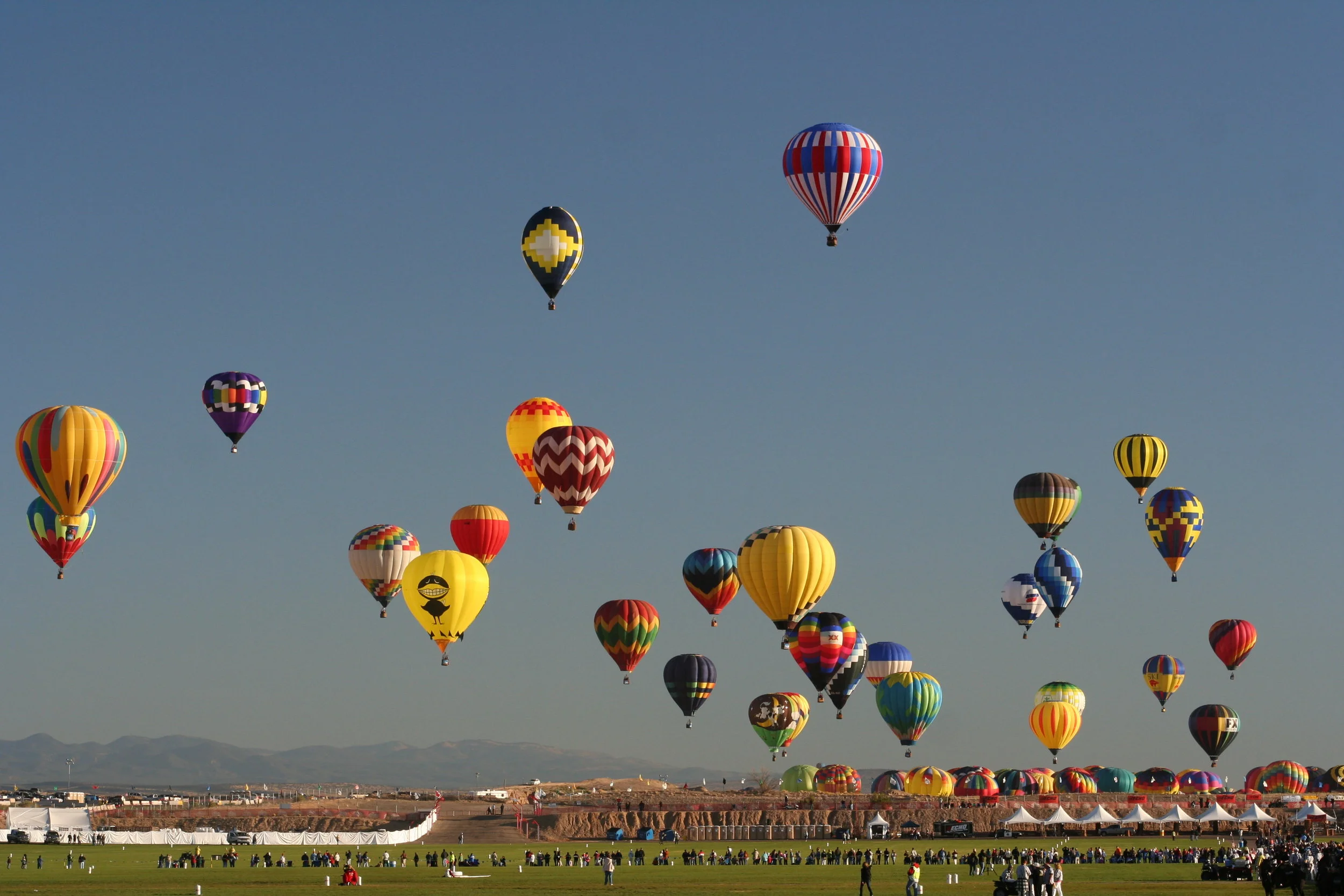 Balloons approaching for the competition