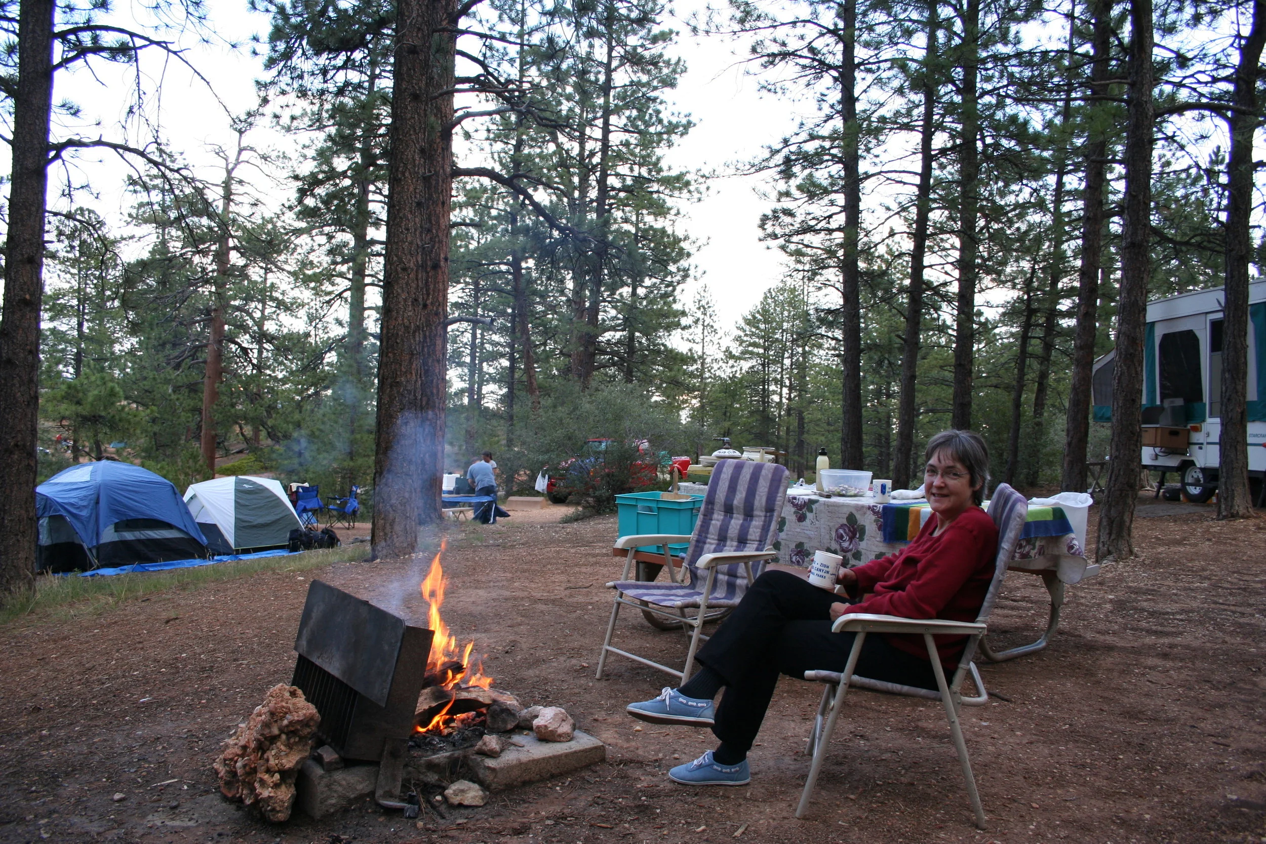Camping close to the canyon rim